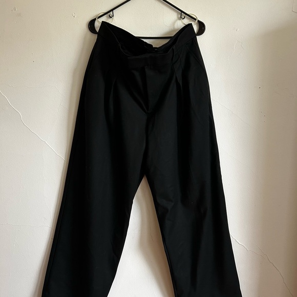 *NWT* Banana Republic Women's Wide-Leg Black Trousers - Picture 1 of 6